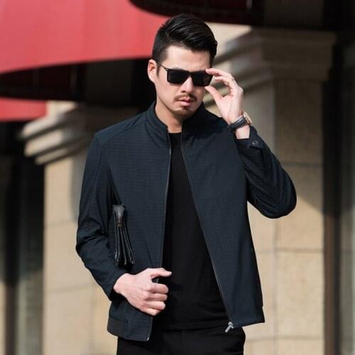 Sizes XL- 4XL Big 5XL 6XL 7XL 8XL Loose Striped Jacket Coat Business Casual Stand Collar Zipper Mens Bomber Jackets 1803