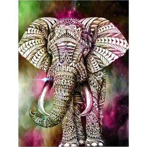Dpsprue Full 5D DIY Square/Round Drill Diamond Painting "Animal Elephant" Diamond Embroidery Cross Stitch 3D Decor Gift DF220