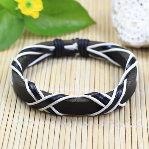 Handmade New Punk 6 pcs/set Vintage Multilayer Charm Leather Bracelets Men Bracelets Women Wholesale Jewelry Gift DX6