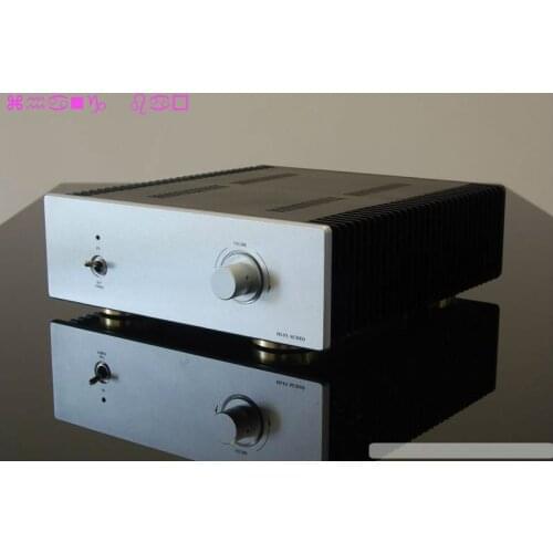Full Aluminum Enclosure AMP case power amplifier box chassis with heatsink BK