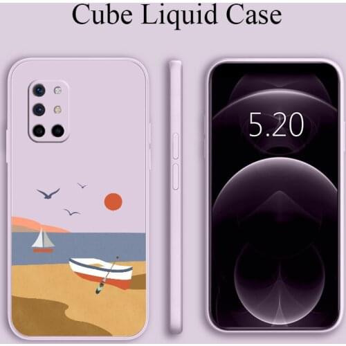 A Flock Of Free Birds Liquid Silicone Soft Case For Oneplus 8t 9 9pro 9r pro Shockproof Phone Cover