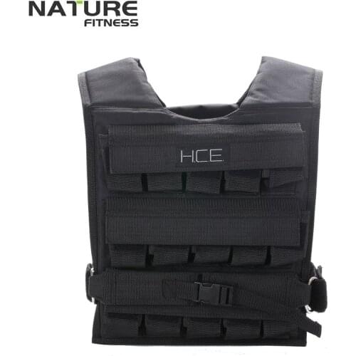 Adjustable Black Color Weight Vest Maximum Can Bear 30KG Exercise Training Vests Training Strength Not Include Weight Plates