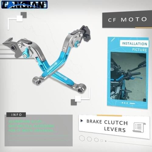 Motorcycle CNC Aluminum Alloy Folding Brake Clutch Levers and handle grips For CFMOTO CF Moto 250NK 2021 Accessories