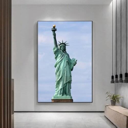 Modern Art Statue of Liberty Sculpture Poster Pictures New York Canvas Painting Print Wall Art Pictures for Home Decoration