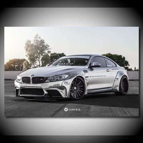 Modern Silk Paintings b m w m4 coupe luxury sport cars vehicle Picture Wall Art Canvas Posters and Prints For Living Room Decor