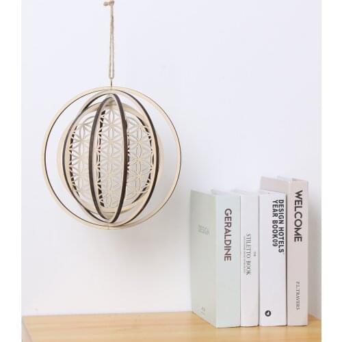 Sacred geometry Flower of life wood slice base energy mat of purification crystals healing disc as coaster for home Wall decor