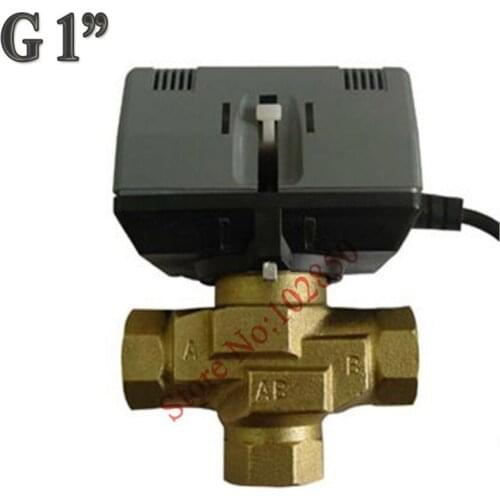 G1" Three-way Actuator Valve,220VAC (24V/110V are available),Motorized Valve,Electric actuator valve