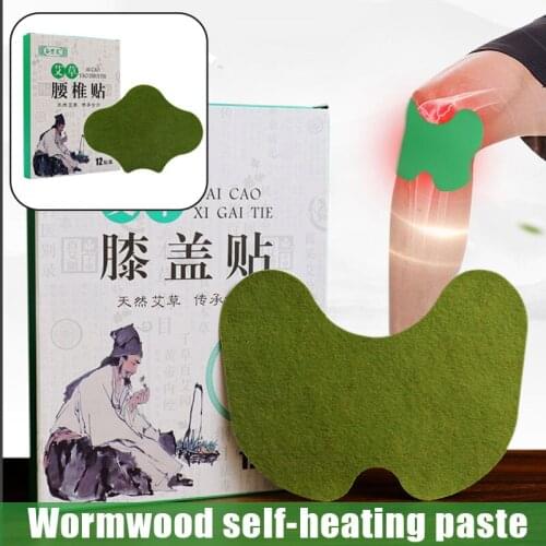 Foot Care 12pcs/Box Moxa Hot Moxibustion Sticker Self-heating Joint Pad Knee Lumbar Spine Discomfort Relief Plaster SSwell