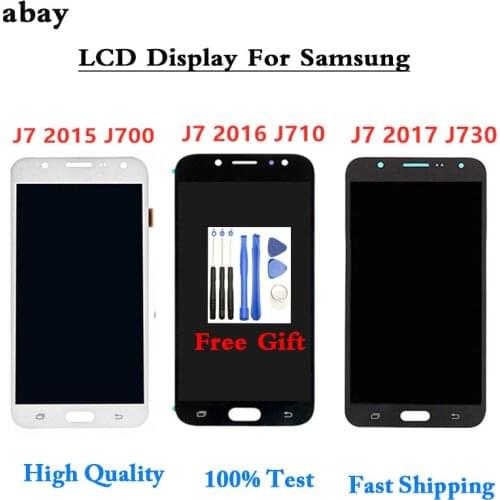 New For J730 Lcd For Samsung Galaxy J7 2015 J710 2016 J7 pro 2017 J730 Display Touch Screen Digitizer Assembly Adjust Brightness