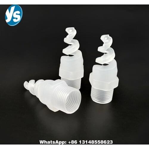 1/2" PP Sprial Spray Nozzle 120 Degree Spray Angle Evaporative Cooling Nozzle Gas Cooling Spiral Nozzle Capacity 95-130L/min