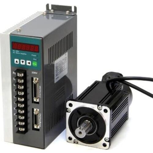 1kw servo motor set 1000W 80ST high speed 2500 rpm 4Nm AC 220V servo motor driver set