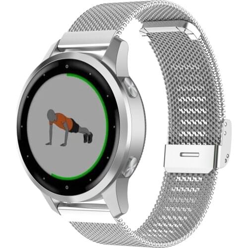 18 20 22MM Milanese Watch Band For Garmin Vivoactive 3 4 Watch Smart Band Bracelets Strap For Garmin Vivoactive3 4 4S Stainless