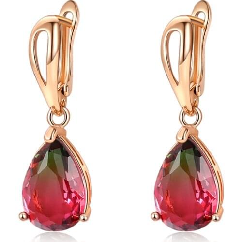 2021 YJGS Korean Version Popular Dangle Earrings Crystals Gemstones New Elements Shining Earring For Female Party Decorations