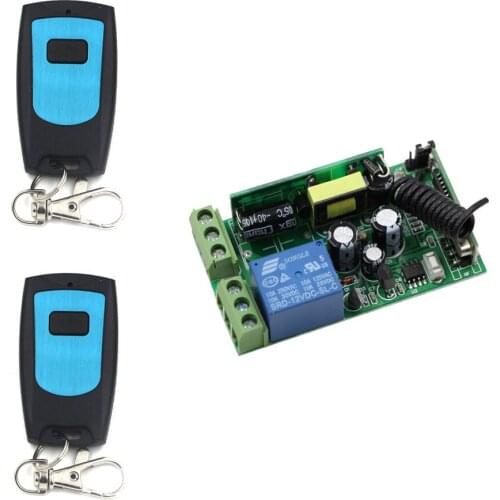 AC 85V-250V 1CH Wireless Relay Wireless Remote Control Switch System 110V 220V Receiver & 2 Transmitter 315Mhz/433.92Mhz