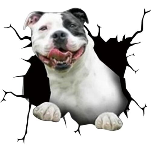 Dawasaru 3d Funny Smiley Dog Car Window Decal Waterproof Cute Pet Puppy Vehicle Sticker Auto Accessory PVC,26cm*26cm