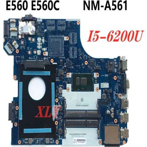 For Lenovo Thinkpad E560 E560C notebook motherboard BE560 NM-A561 mainboard CPU i5 6200U DDR3 100% test