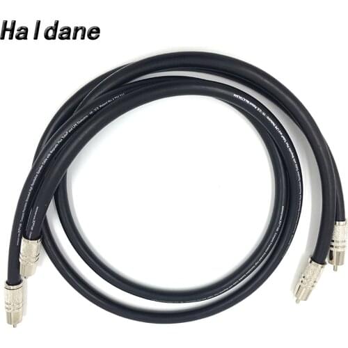 Haldane Pair HIFI Rhodium plated 2RCA Cable High-end Audio cable HIFI Double RCA Signal Line Rca cable for MONSTER XP