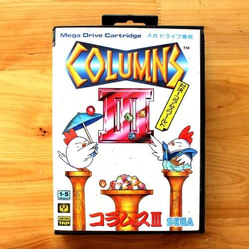 Columns 3 16 Bit SEGA MD Game Card With Retail Box For Sega Mega Drive For Genesis