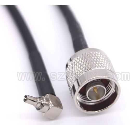 RG58 cable 3G 4G antenna extension cord cable assembly N male Plug to CRC9 right angle connector RG58 cable 5m fast shipping