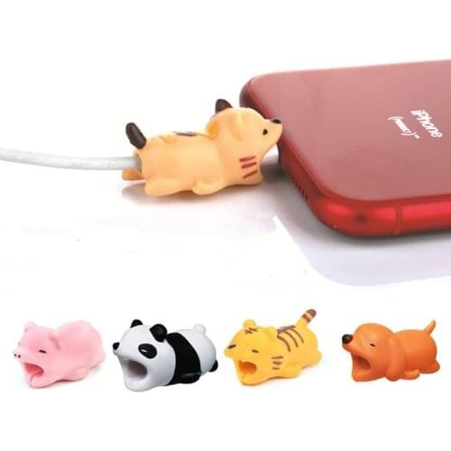 Mini Charger Cable Winder Cable Protector Cartoon Data Cord Anti-break Cover Cute Animal Cable Saver Cover Phone Accessories New