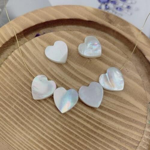 Fashion Natural MOP Pearl Shell Heart Beads Accessories For Jewelry Making
