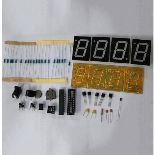 1Set DIY Electronic Clock Kit LED Microcontroller Digital Clock Time Thermometer New