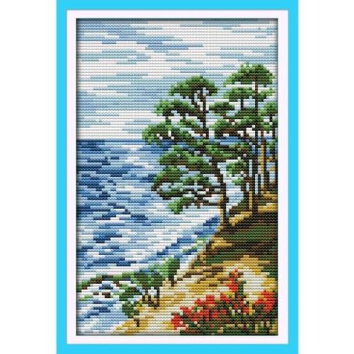 Neautiful Scenery Of Riverside Chinese Cross Stitch Kits Ecological Cotton Stamped Printed 11 DIY New Year Decorations For Home
