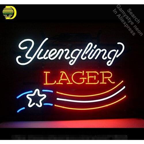 Yuengling Lager Neon Sign Party neon bulb Sign Neon light Sign glass Tube Beer Pub Handcraft Commercial Iconic Sign Neon lights
