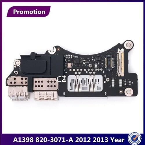 Original Laptop A1398 I/O Board for Macbook Pro Retina 15.4" A1398 DC Jack USB HDMI SD Board 661-6535 820-3071-A 2012 2013 year