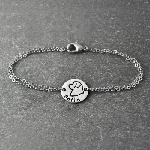 Personalized Dog Bracelet ,alloy Dog Pendant, Personalized Pets name, Newfoundland bracelet, Dog Lover Gift