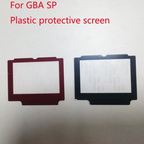 Plastic Glass cover Red And Black Color For Nintend GBA SP plastic Screen Lens Protector for Game-Boy Model Advance SP
