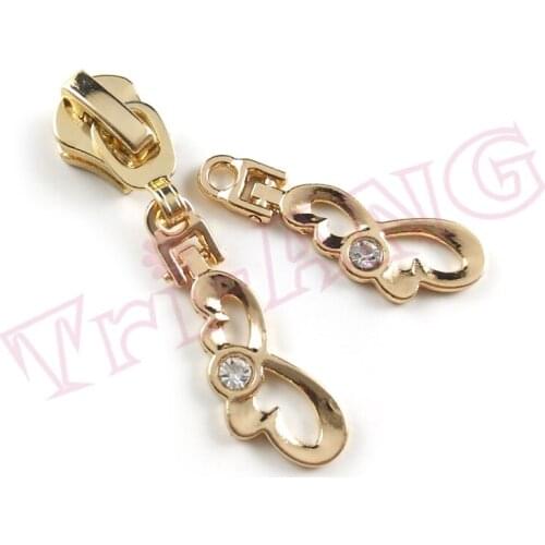 20pcs/lot, Rhinestone Butterfly 5# Zipper Sliders