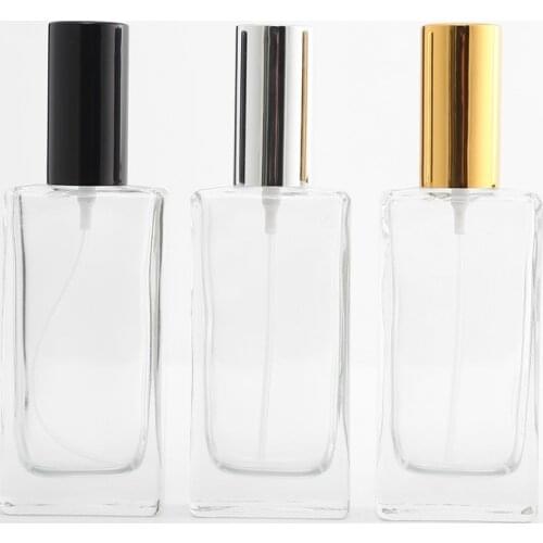 50pcs/lot 50ml clear Glass Perfume Bottle Spray Dispensing Cosmetic Empty parfum Bottle empty cosmetic containers vaporizador