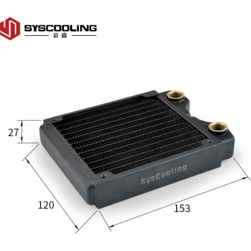 Syscooling PT120 water cooling radiator 120mm copper radiator G1/4 thread for water cooling system