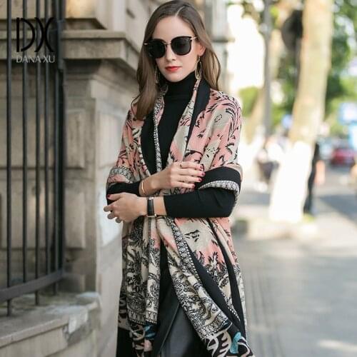 2019 Women Winter Cashmere Pashmina Shawls Fashion Boho Style Plaid Thick Warm Blanket Poncho Feminino Inverno Scarves Stoles
