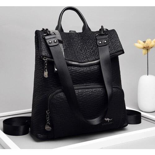 New Women Leather Backpacks High Quality Travel Backpack Fashion School Bags for Teenage Girls Ladies Shoulder Bags Mochilas