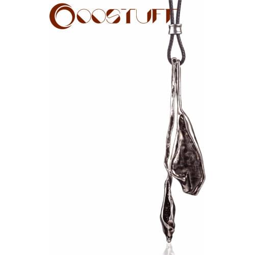 Vintage Leaves Pendant Necklace for Women Plant Jewelry Black Rope Chain Chokers necklaces & pendants Jewellery Suspension 2021