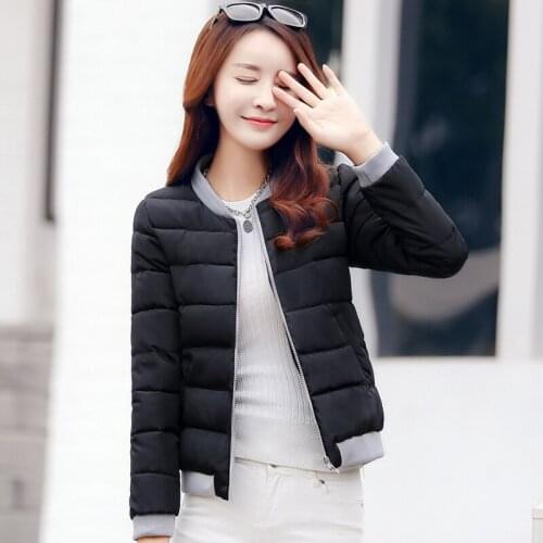 Winter Clothes Women female jackets Bomber Jacket Womans Warm Thicken Female Coat Slim Short Down Cotton Ropa Mujer LXE182