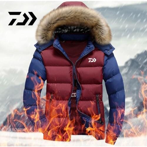 Daiwa Winter Fishing Clothes Mens New Waterproof Jacket for Outdoor Cycling Hiking Windproof Warm Fishing Clothing