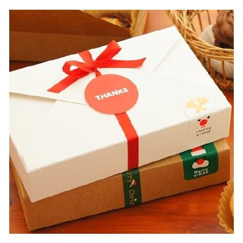 20pcs/lot 19.5x12.5x4 cm/7.6x4.9x1.5" kraft paper/white gift boxes envelope styled presentation box for wedding invitation cards