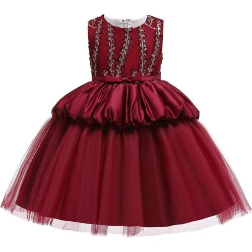 2020 Summer Kids Dresses For Girls 3-10 Year Embroidered Wedding Dress For Girls Party Princess Dress Children Clothing Vestidos