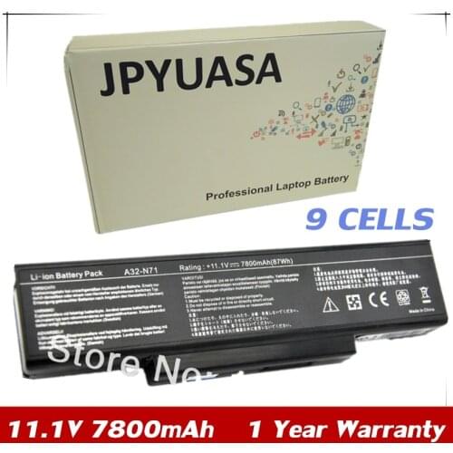 7XINbox 10.8V/11.1V 7800mAh Battery A32-K72 A32-N71 For ASUS A72 X77JQ N73 N73S K72 K73SV K72JK K73 A73SJ A72F X73SD X72 9 CELLS