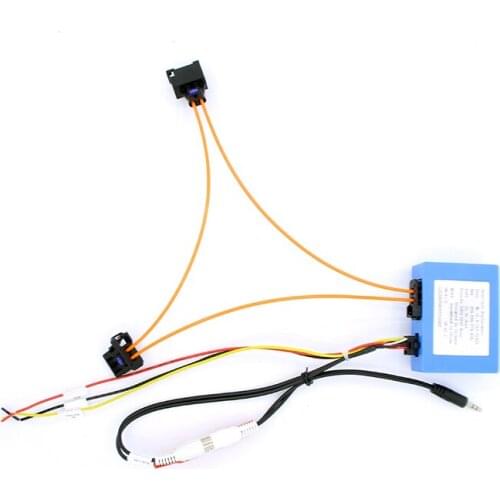 AUX Car Optical Fiber Decoder Box Amplifier Adapter Fiber Box Cable