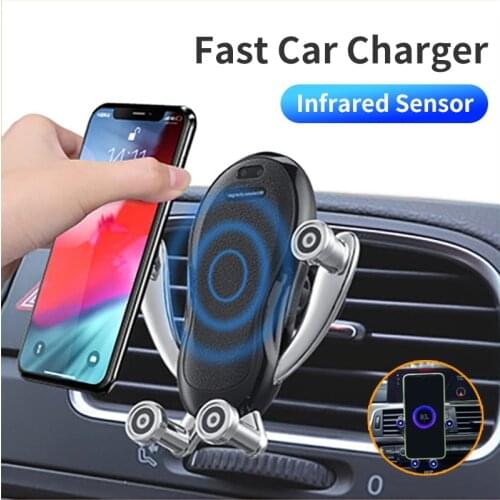Car Wireless Charger K86 10W Fast Charging Air Outlet Bracket Car Phone Stand Holder Phone Grip Holder
