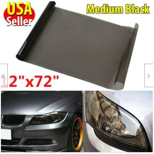 30*180cm Car Light Headlight Taillight Matt Black Tint Vinyl Film Sticker Sheet Fog Light Rear Lamp Matt Smoke Film