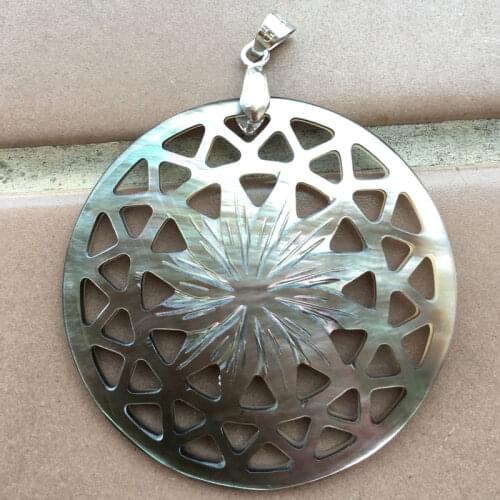 Free shipping Fashion Jewelry Mother of pearl Shell Flower Pendant Bead MC7980