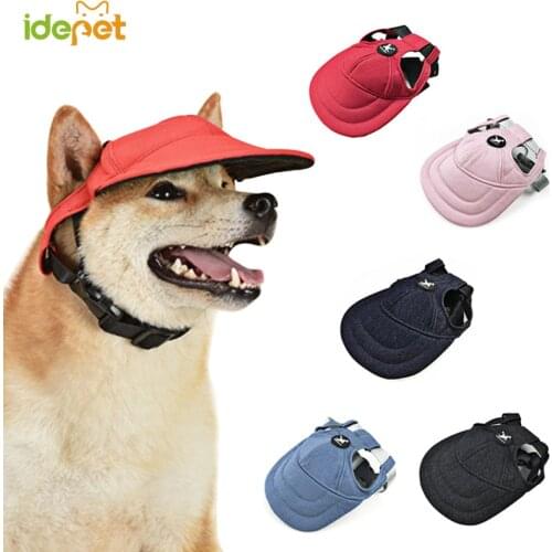 S-L Pet Dog Hat Pure Baseball Dog Cap Outdoor Hat for Small Medium Dogs Canvas Cap Sun Hats Chihuahua Hiking Pet Products