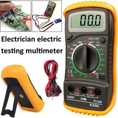 Digital Multimeter XL-830L Voltmeter Ammeter Ohmmeter DC AMMeter Tester Diode Transistor P-N junction Transistor HFE Test Tool