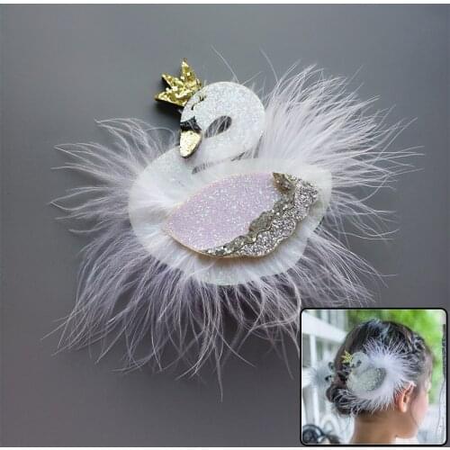 1 PCS New Three Dimensional White Swan Baby Hairpins Princess Barrette Kids Hair Clips Children Headwear Girls Hair Accessories