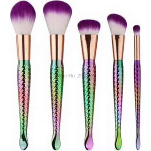 By ems or dhl 50sets 5pcs/set Hot Selling Professional Blush Brush Facial Care Facial Beauty Cosmetics Foundation Brush